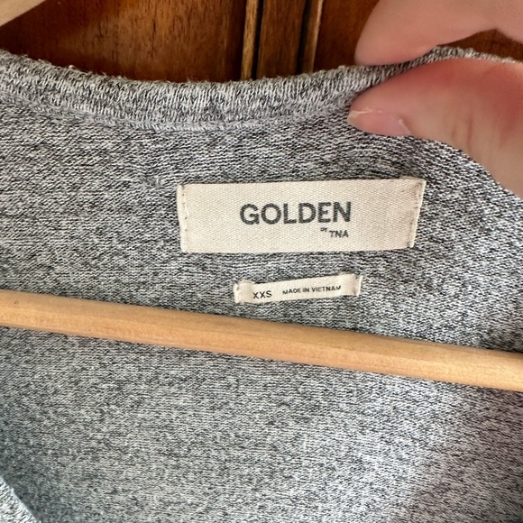 Golden by TNA bodycon vneck grey dress size xxs - Picture 4 of 5